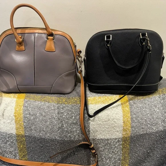Dooney & Bourke Black and Gray Satchels with Tan Accents. Brand new 2 for 1 deal - Picture 2 of 8